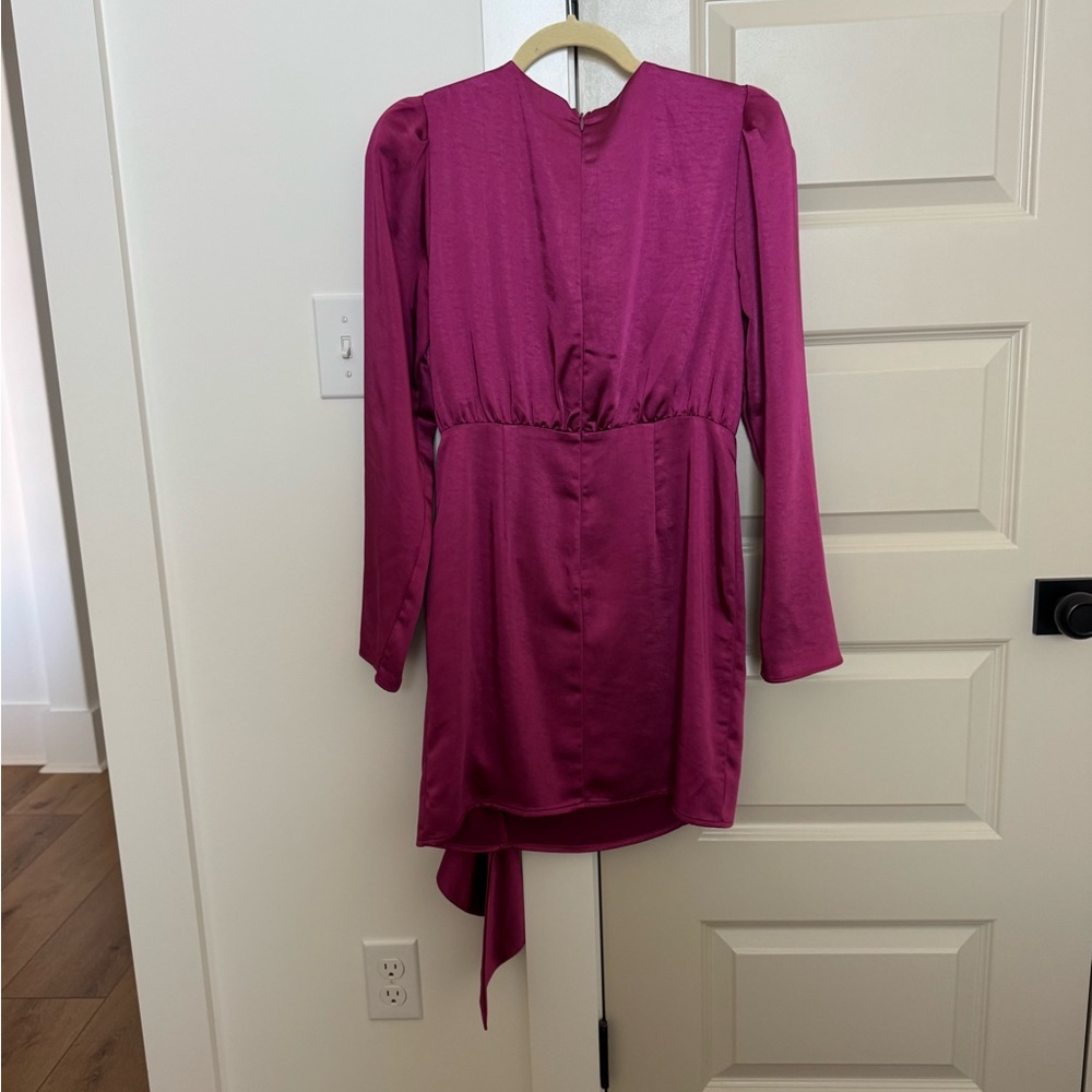 Fate Magenta Ruffle-Accent Mini Dress - Picture 2 of 3